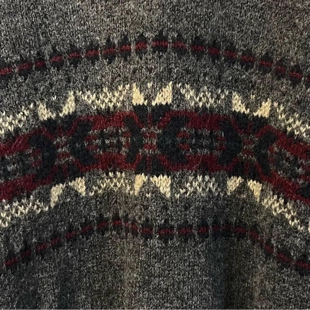 Vintage Eddie Bauer Mens Fair Isle Sweater Size XXL Wool Blend Nordic USA 90s